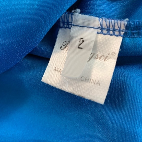 Belongsci Royal Blue Arm Ruffle Dress Size XL/2 - Picture 16 of 17